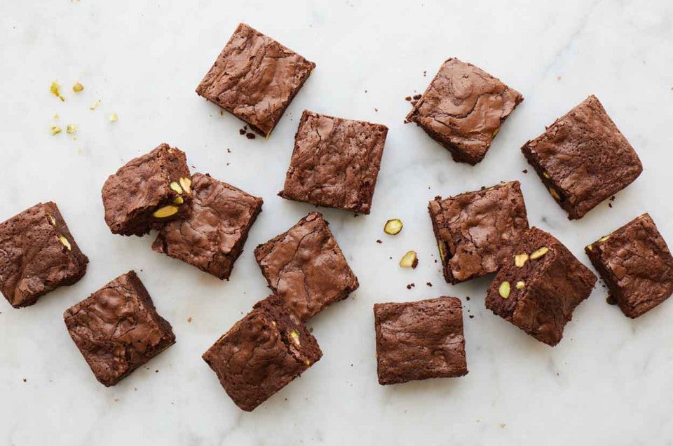 Pistachio Teff Brownies