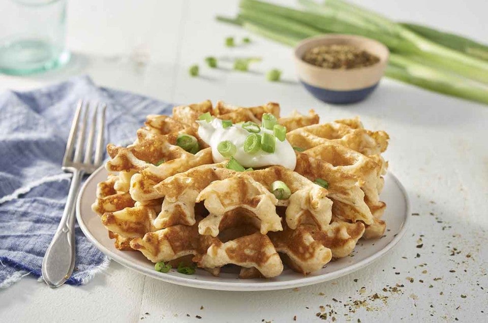 Savory Cheddar-Parmesan Waffles