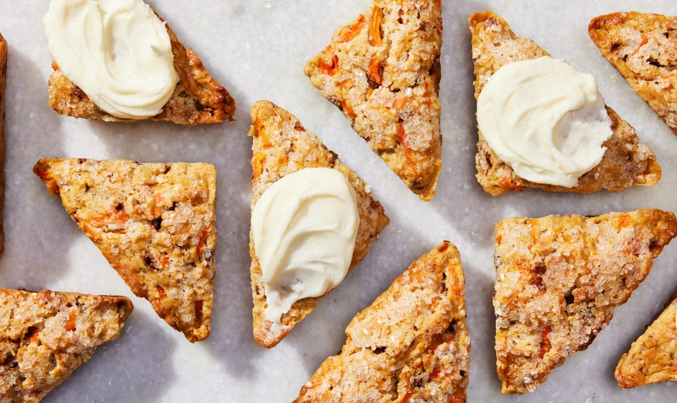 Vegan Carrot Cake Scones - Web Story - The Roasted Root