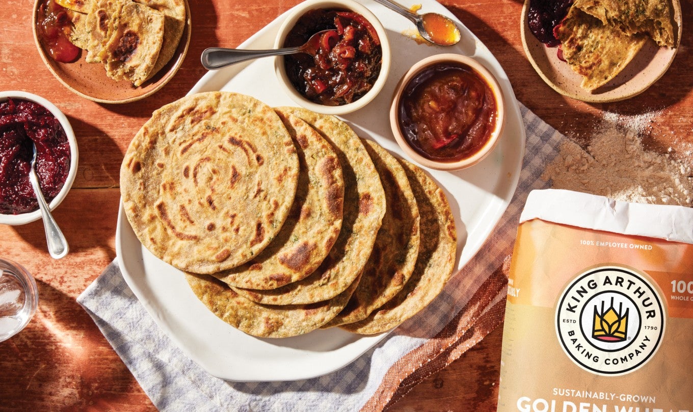 Flakey Paratha made with Golden Whole Wheat Flour