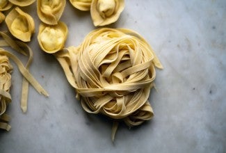 Coil of durum pasta