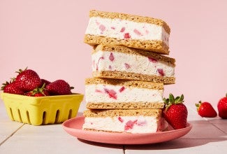 Homemade Strawberry Ice Cream Sandwiches