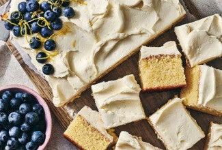 Chef Zeb's Hot Milk Cake sliced into pieces