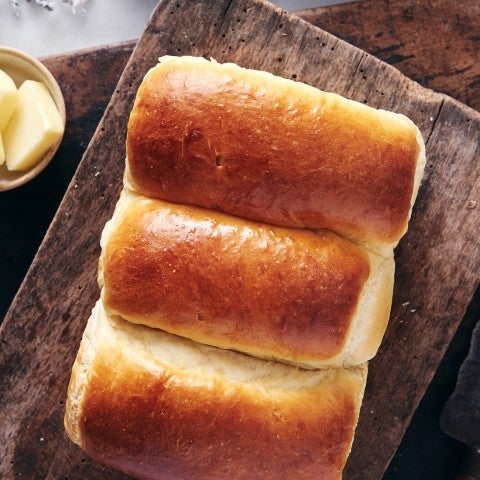 Pillowy white bread - select to zoom