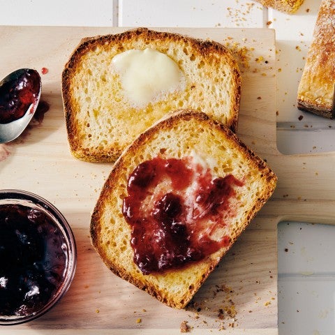 Toast with Butter and Jam - select to zoom