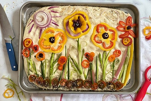 Garden Focaccia – Tip: Make a garden