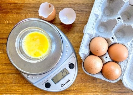 A digital kitchen scale is an essential baking tool