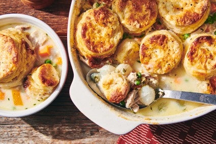 Chicken Pot Pie with Biscuits 