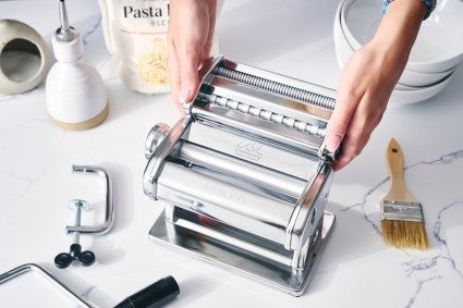 Prepping a pasta maker for cleaning