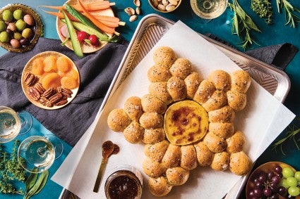 Herb-Scented Baked Brie Bread