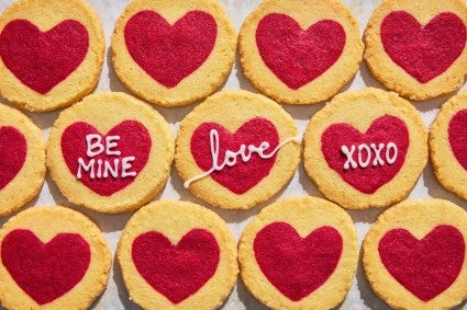 Slice and bake heart cookies