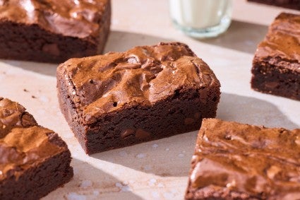 Sliced small-batch brownies