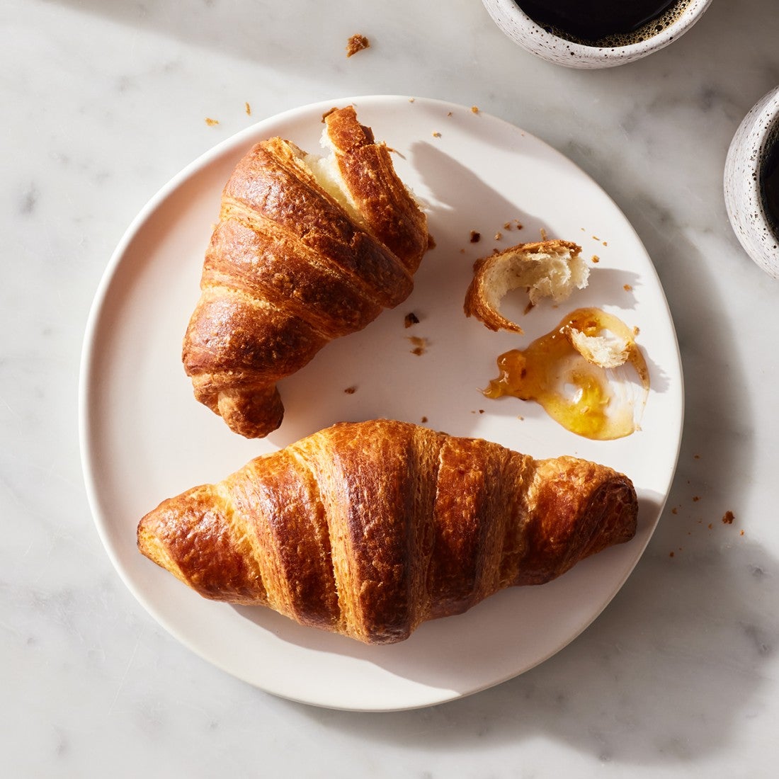 Croissants on a plate