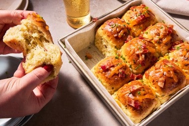 Loaded Baked Potato Dinner Rolls 