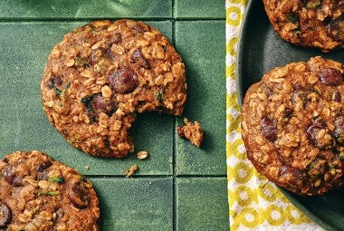 Zucchini Chocolate Chip Oatmeal Cookies 